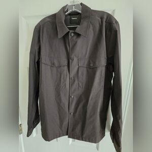 Theory Men's Dark Gray Shirt Jacket, Size Large